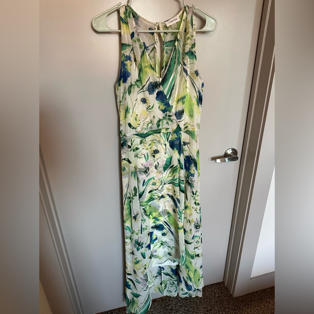 Calvin Klein Floral Chiffon Dress